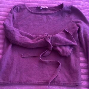 cupcakes & cashmere Purple Crew Neck Sweater